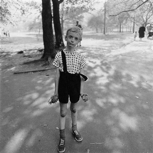 Diane Arbus Child with Toy Hand Grenade in Central Park New York City 1962 Custom DIANE ARBUS: Notes from the Margin of Spoiled Identity   The Art of Diane Arbus (1988)