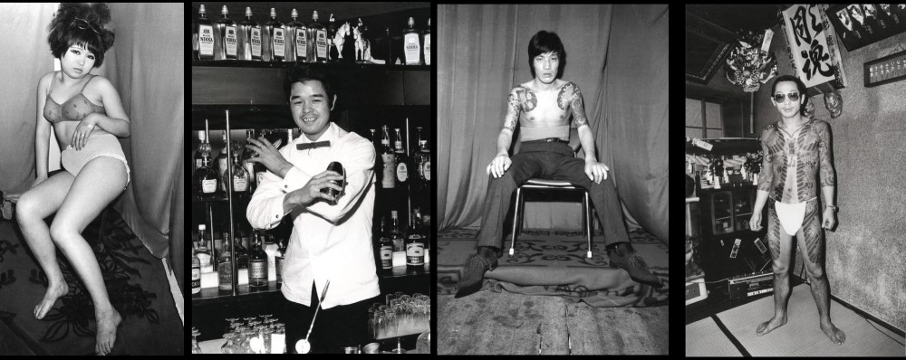 The subjects in Watanabe's photographs are the prostitutes, street people, Drag Queens, entertainers and gangsters (Yakuza) that populated Kabukicho at night.
